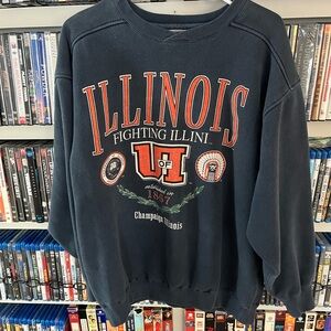 Illinois Fighting Illini Men's Crewneck Sweater - Navy